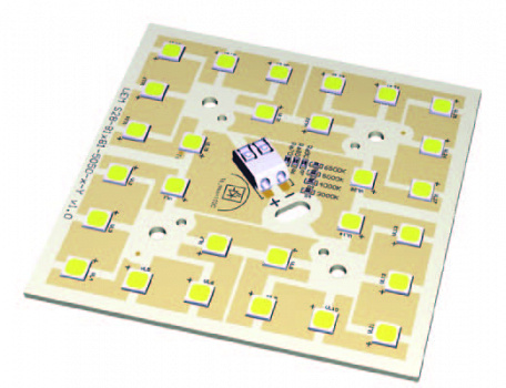 Светодиодный модуль  28 IP (14S2P) на светодиодах 5050 для оптики LEDIL, размер 81*81 мм, 2700K, CRI 70, падение напряжения 76,8 В, мощность 53,8 Вт изображение 0