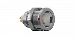Соединитель цилиндрический панельный Защёлка Push-Pull, серии MINI-SNAP L, 10 контактов, гнездо, пайка на провод, IP50